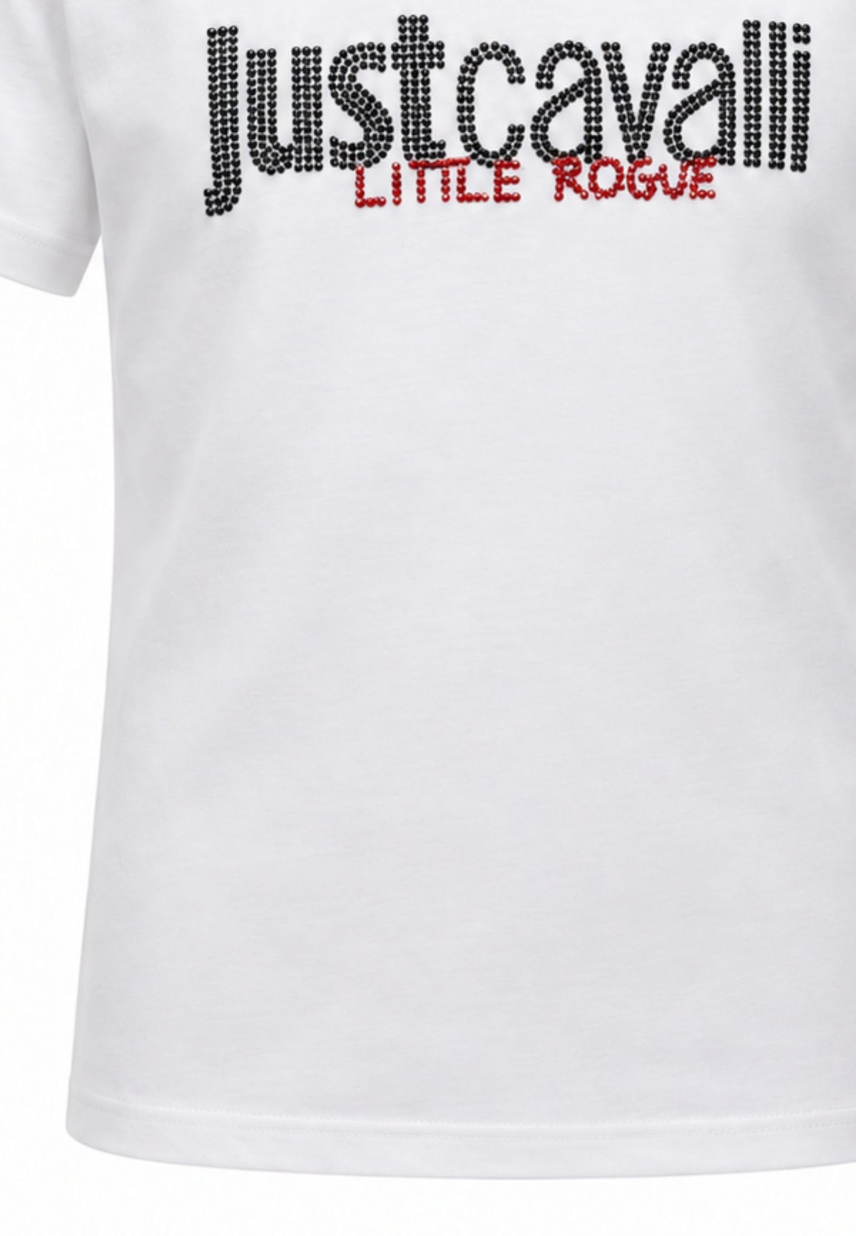 JUST CAVALLI tshirt PANNA CON LOGO BORCHIATO Bambini e ragazzi jba26156ts.panna_