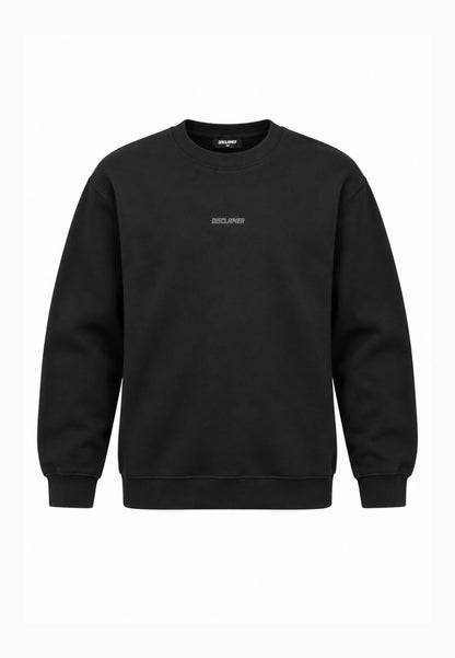 Disclaimer FELPA NERA CON MINI LOGO DAVANTI E MAXI LOGO RETRO Bambini e ragazzi 26IDK59100.NE_