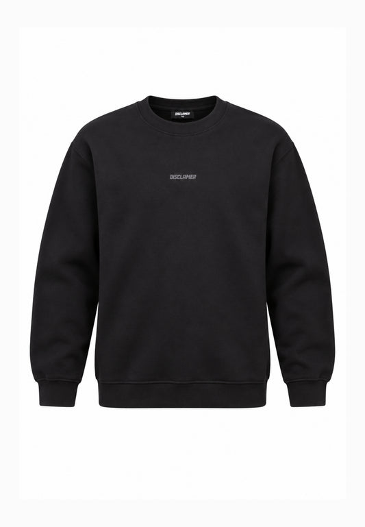 Disclaimer FELPA NERA CON MINI LOGO DAVANTI E MAXI LOGO RETRO Bambini e ragazzi 26IDK59100.NE_