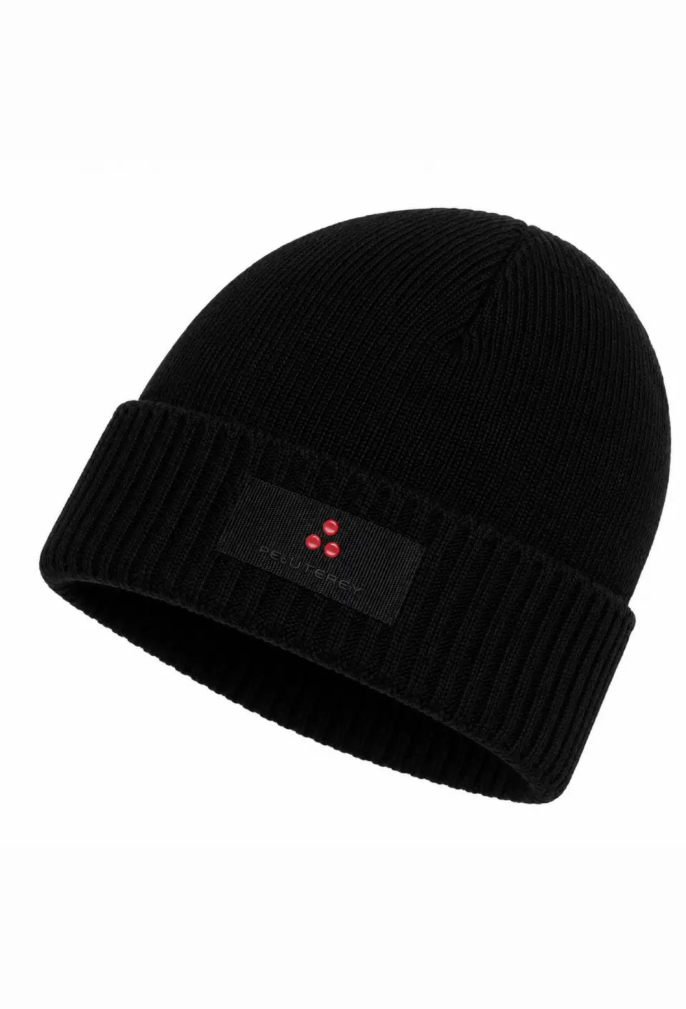 Peuterey CAPPELLO NERO IN LANA RASATA CON LOGO CENTRALE Bambini e ragazzi SILLI03KID.NE_