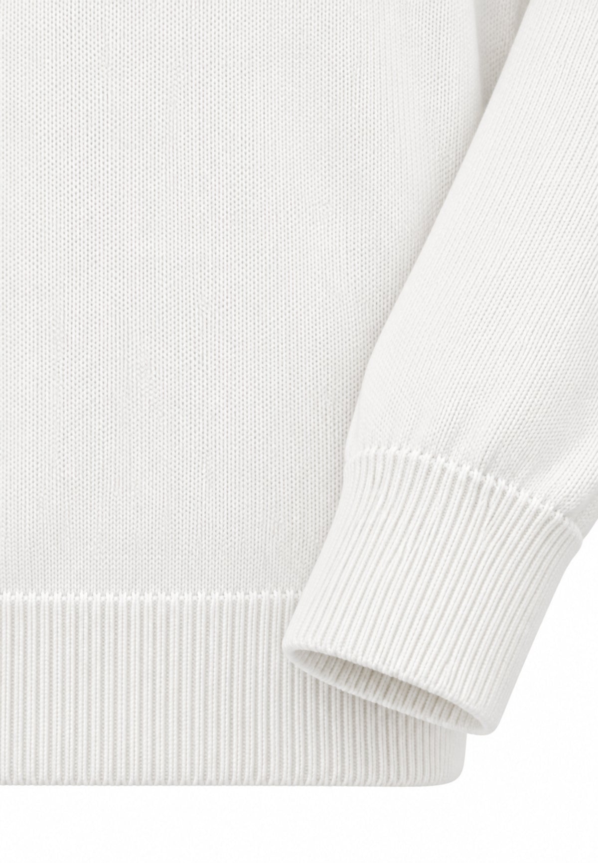 REFRIGIWEAR MAGLIONE PANNA IN LANA SAGOMATO CON MINI LOGO RICAMATO Uomo BENNET PULLOVER.PANNA_