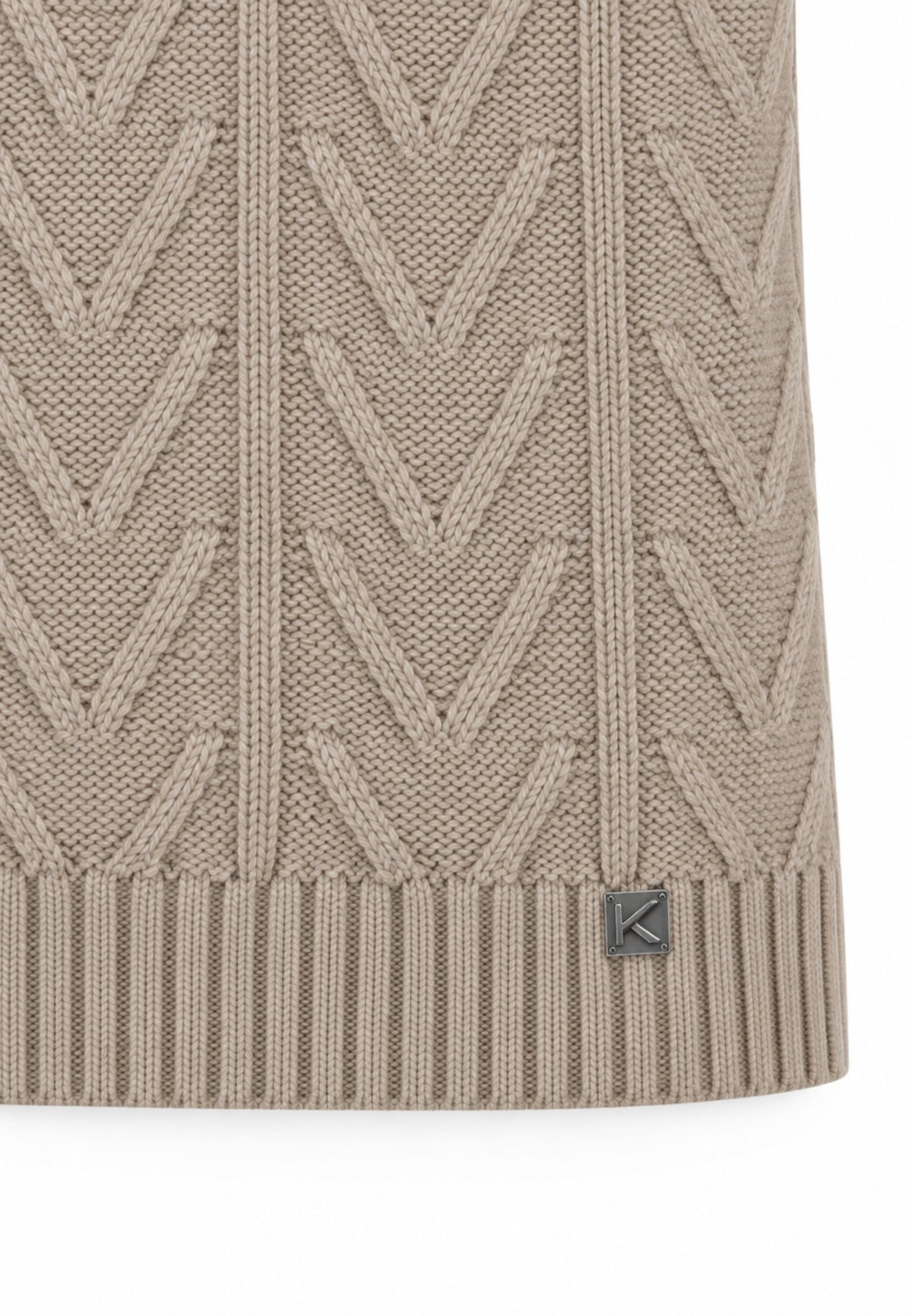 Kocca maglia BEIGE INTRECCIATA CROP CON CAMICIA Bambine e ragazze welfin.beige_