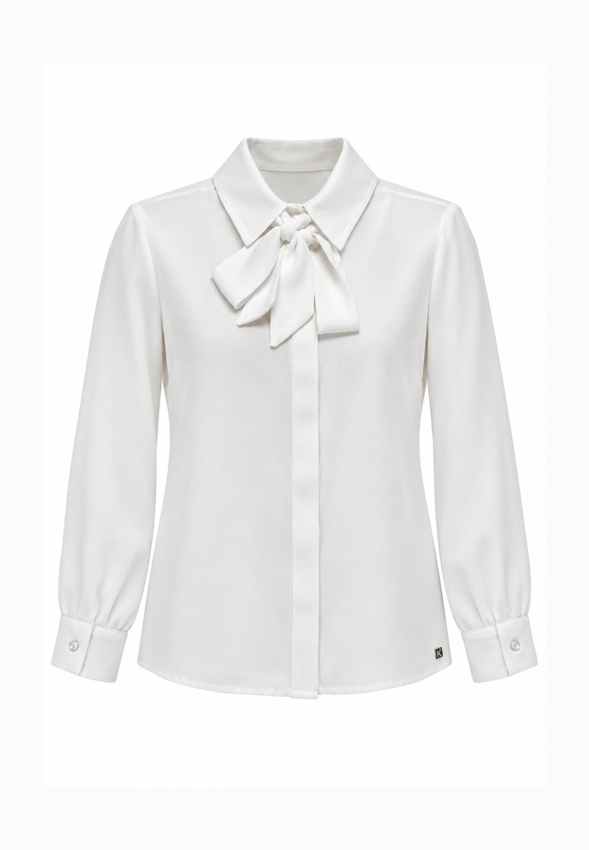 Kocca camicia panna con fiocco sul colletto Bambine e ragazze wartin.panna_