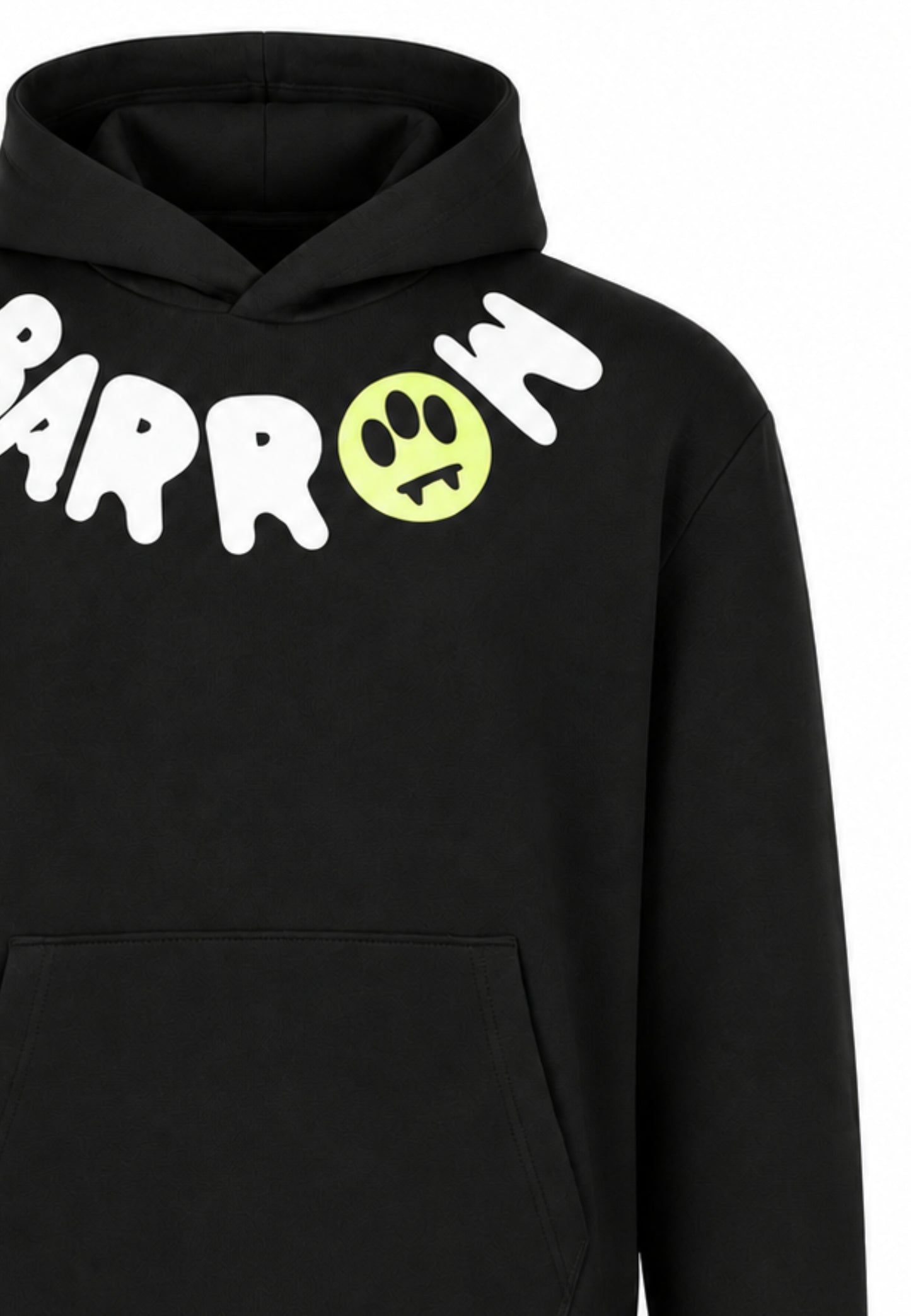 BARROW FELPA NERA CON CAPPUCCIO con logo sul collo Bambini e ragazzi F6BKJUHS038.NE_