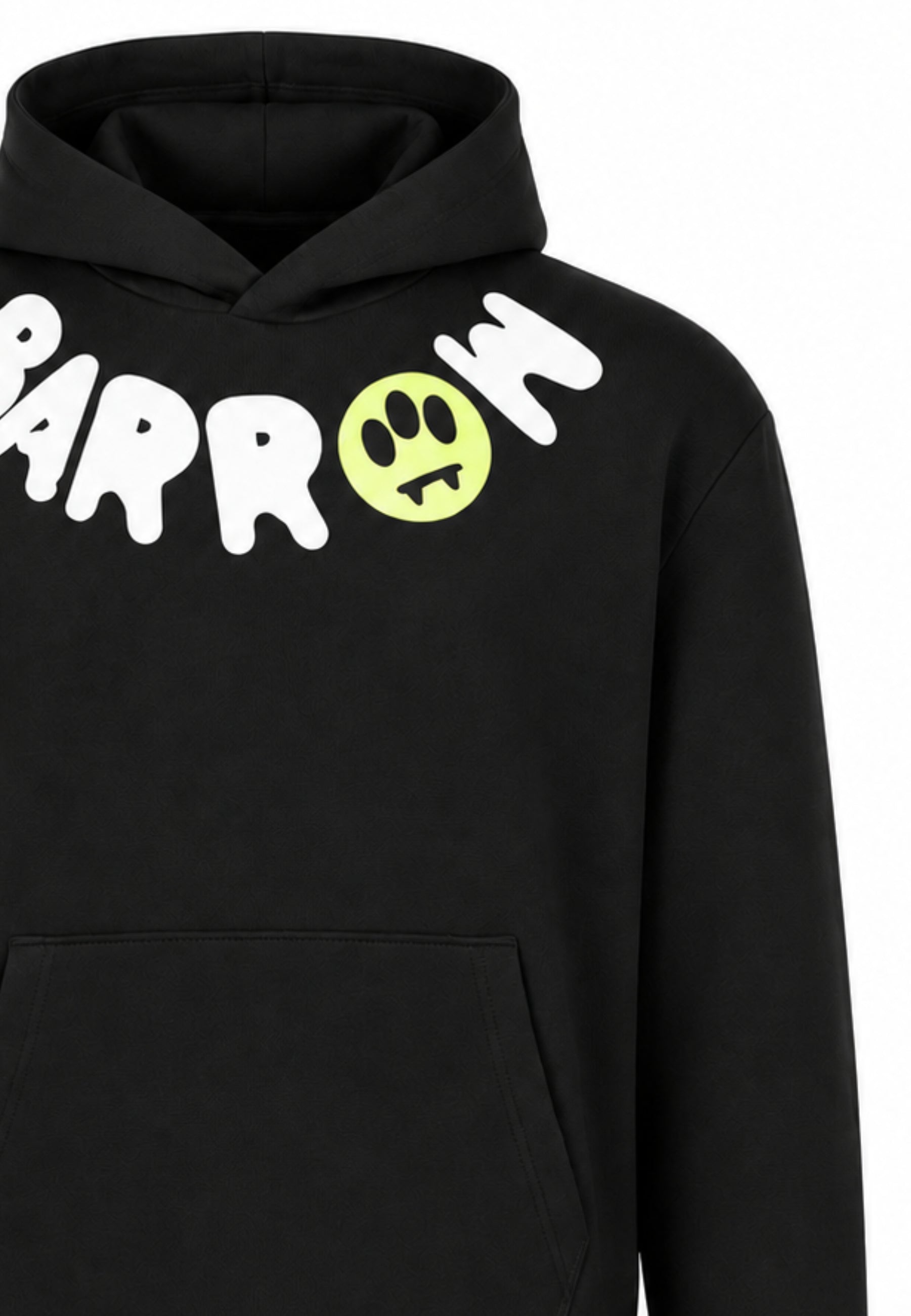 BARROW FELPA NERA CON CAPPUCCIO con logo sul collo Bambini e ragazzi F6BKJUHS038.NE_