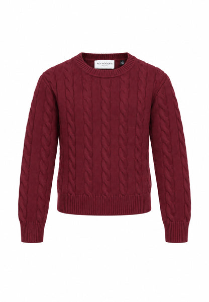 Roy Roger's maglia BORDEAUX Treccia SAGOMATA Bambine e ragazze rh152/00.bordeaux_