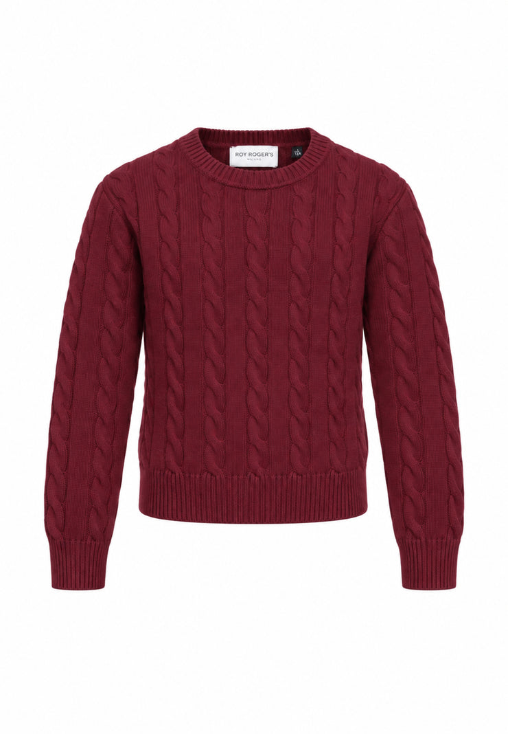 Roy Roger's maglia BORDEAUX Treccia SAGOMATA Bambine e ragazze rh152/00.bordeaux_