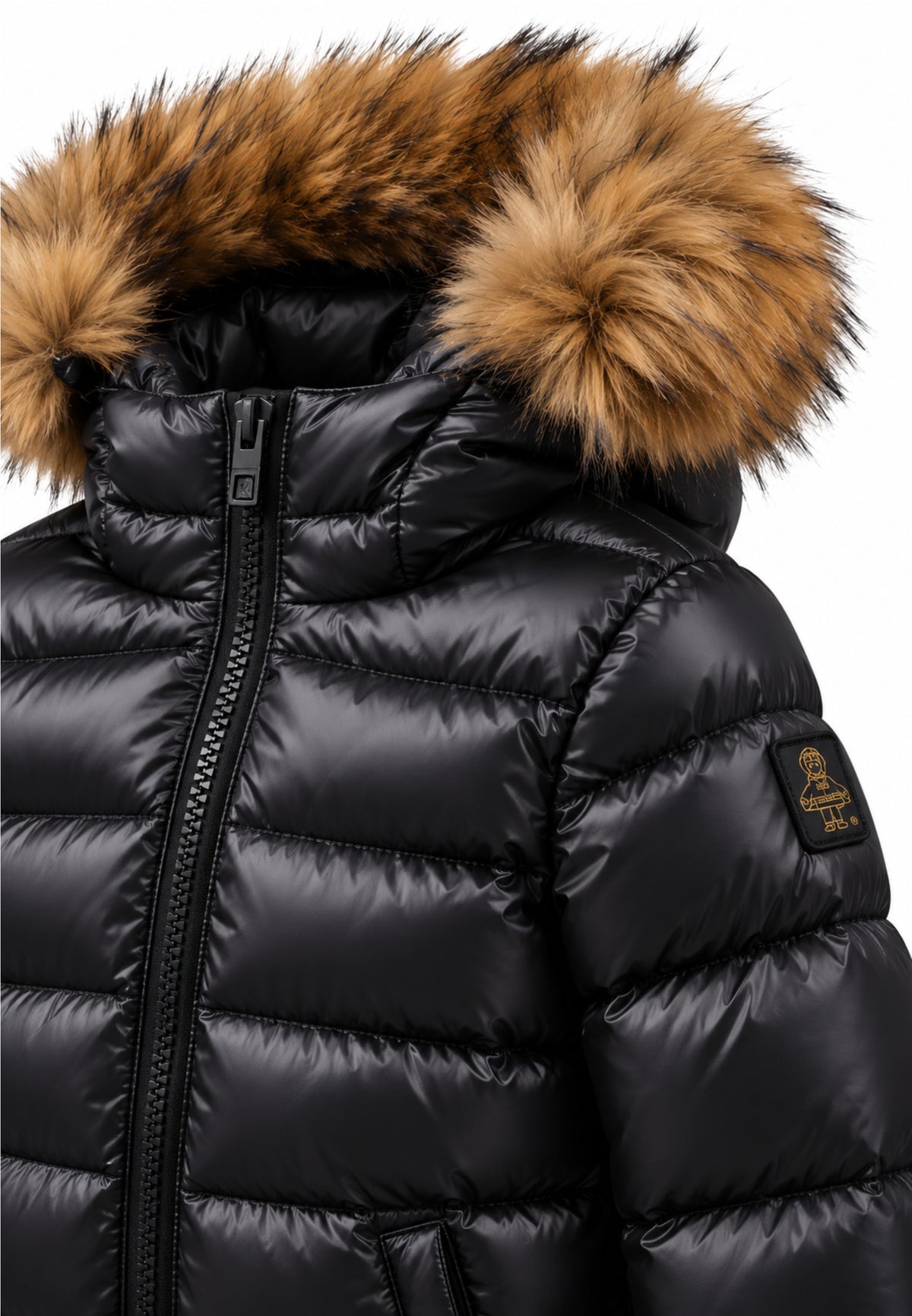 REFRIGIWEAR PIUMINO CON PELLICCIA E LOGO SUL BRACCIO Bambine e ragazze RG2606CW26_