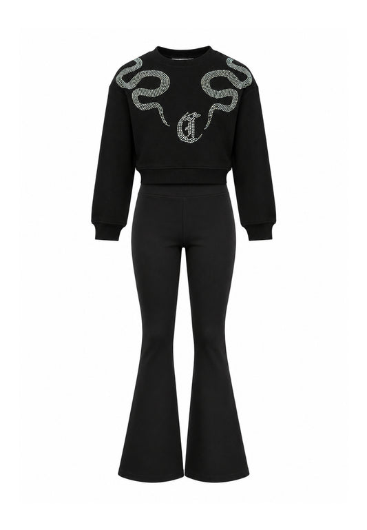JUST CAVALLI completo NERO CON DETTAGLIO IN BRILLANTINI Bambine e ragazze jga26040fe.ne_