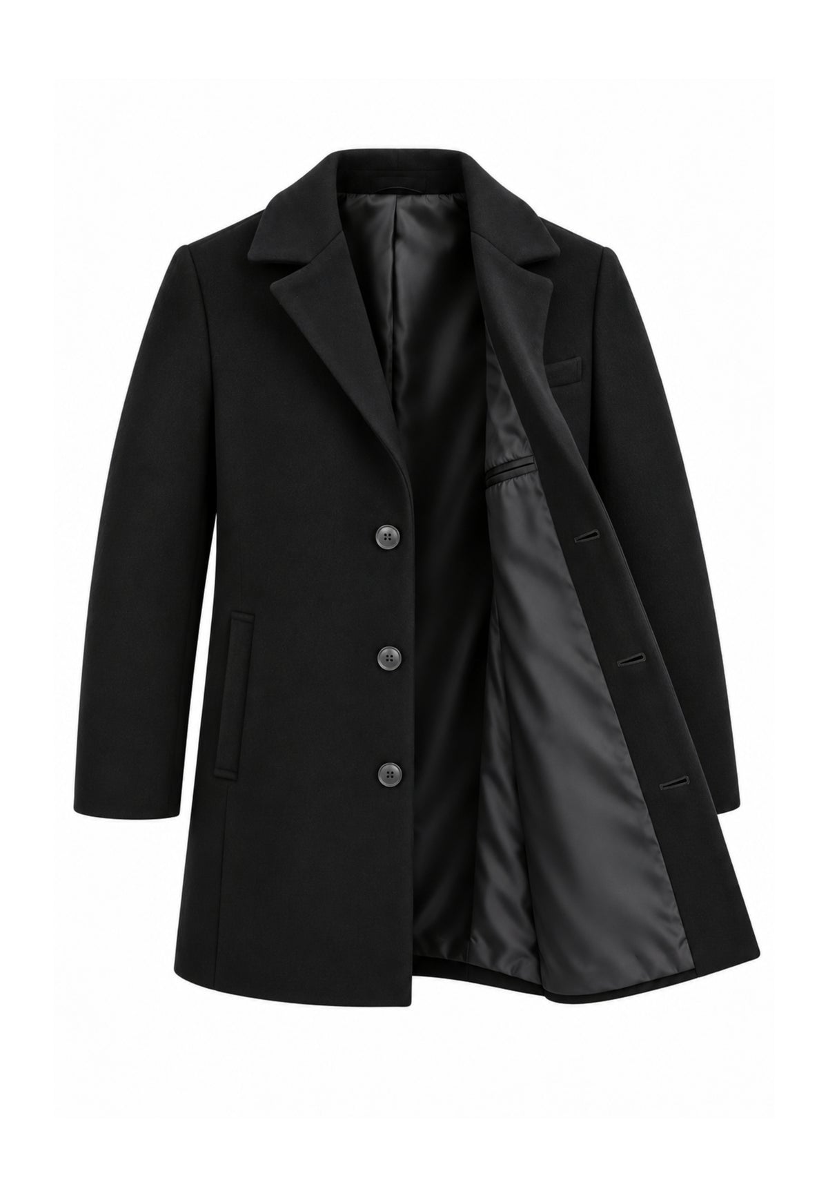 OVERD CAPPOTTO NERO CON BOTTONI CENTRALI Bambini e ragazzi OK261816SCP.NE_