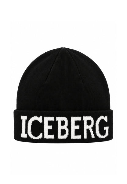 ICEBERGS CAPPELLO NERO CON LOGO CENTRALE Bambini e ragazzi CAICE7301J.NE_