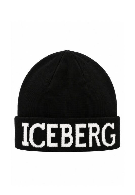 ICEBERGS CAPPELLO NERO CON LOGO CENTRALE Bambini e ragazzi CAICE7301J.NE_