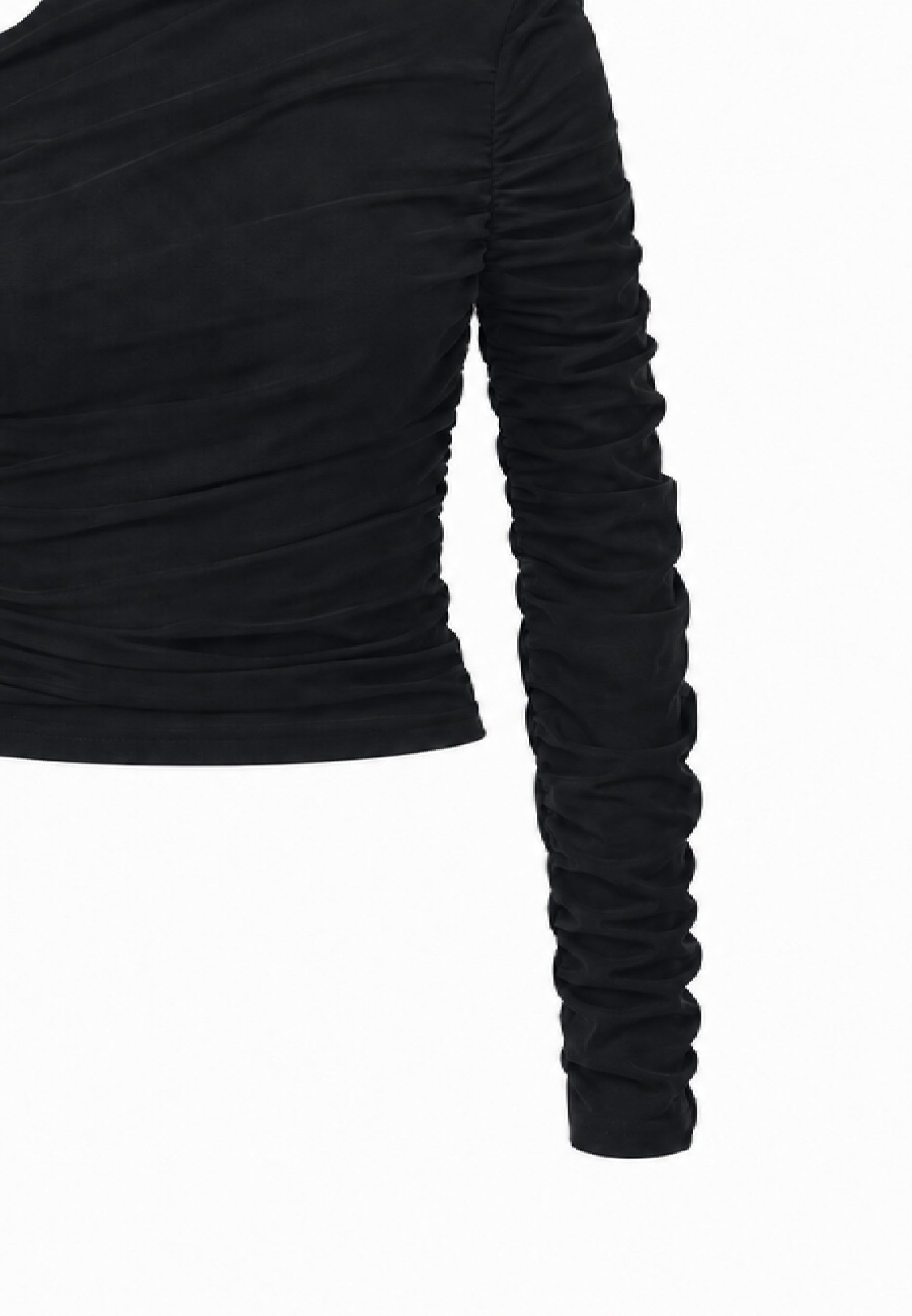 MARC ELLIS MAGLIA NERA CON ARRICCIO E SPALLA SCOPERTA Bambine e ragazze JMJTS03886.NE_