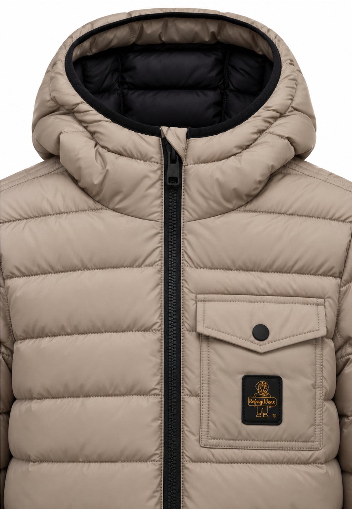 REFRIGIWEAR GIUBBOTTO BEIGE TRAPUNTATO CON CAPPUCCIO Uomo JOSH JACKET.BEIGE_