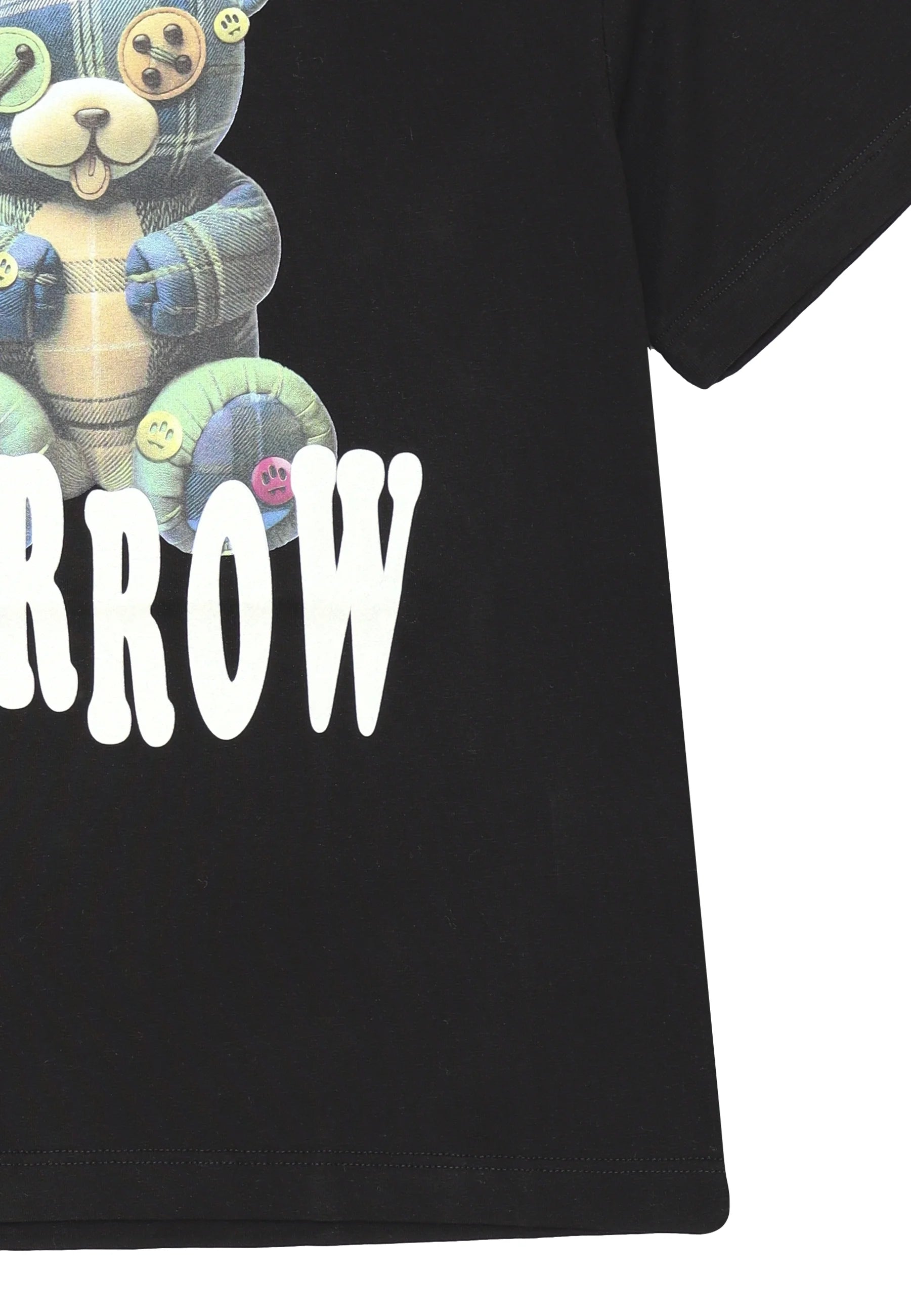 BARROW T SHIRT NERA A MEZZE MANICHE CON TEDDY CENTRALE Bambini e ragazzi F5BKJUTH244.NE_