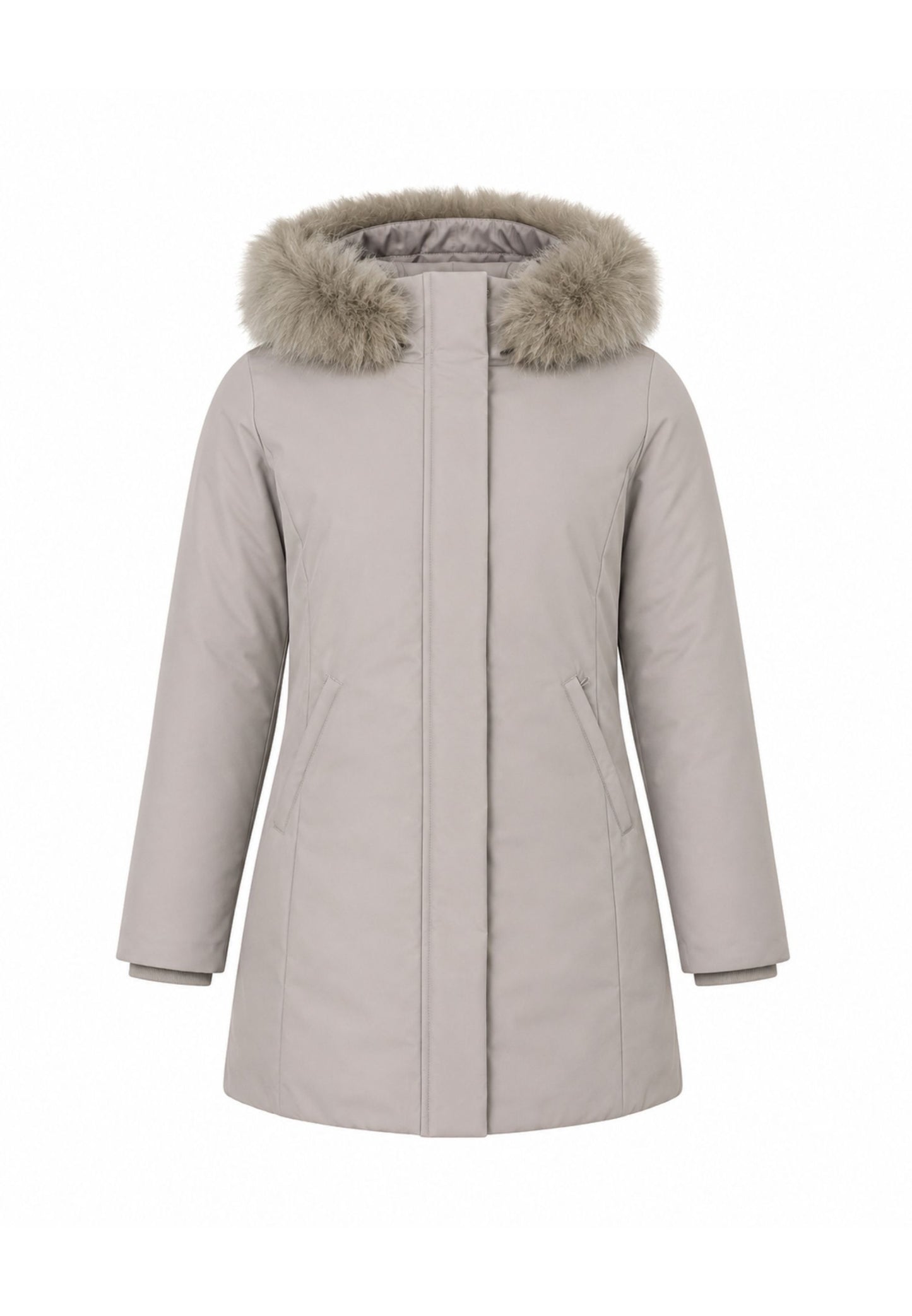 Bomboogie GIUBBOTTO BEIGE CON CAPPUCCIO E PELLICCIA VERA Bambine e ragazze CG 583V T ACR 6.BEIGE_
