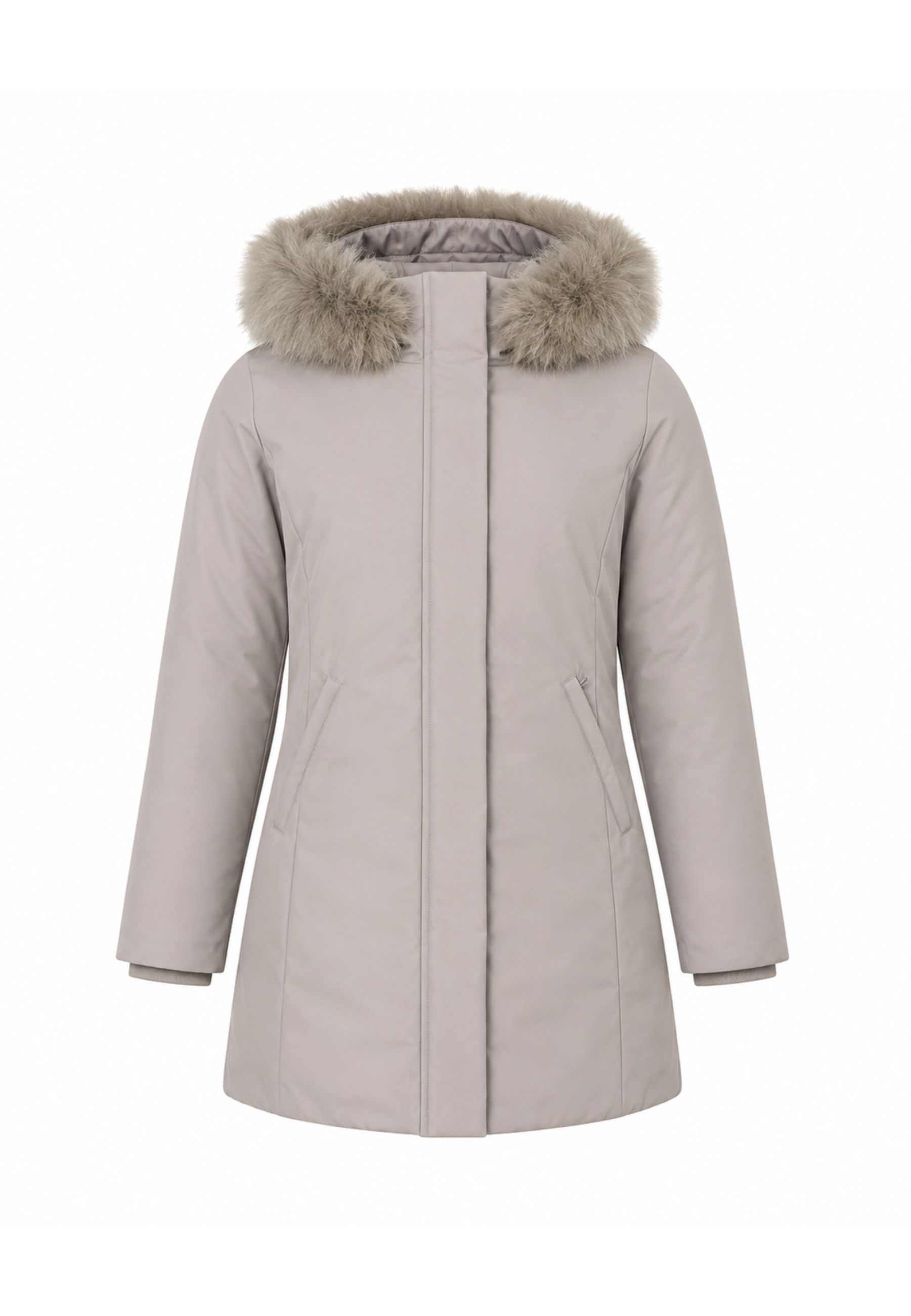 Bomboogie GIUBBOTTO BEIGE CON CAPPUCCIO E PELLICCIA VERA Bambine e ragazze CG 583V T ACR 6.BEIGE_