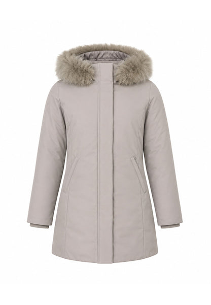 Bomboogie GIUBBOTTO BEIGE CON CAPPUCCIO E PELLICCIA VERA Bambine e ragazze CG 583V T ACR 6.BEIGE_