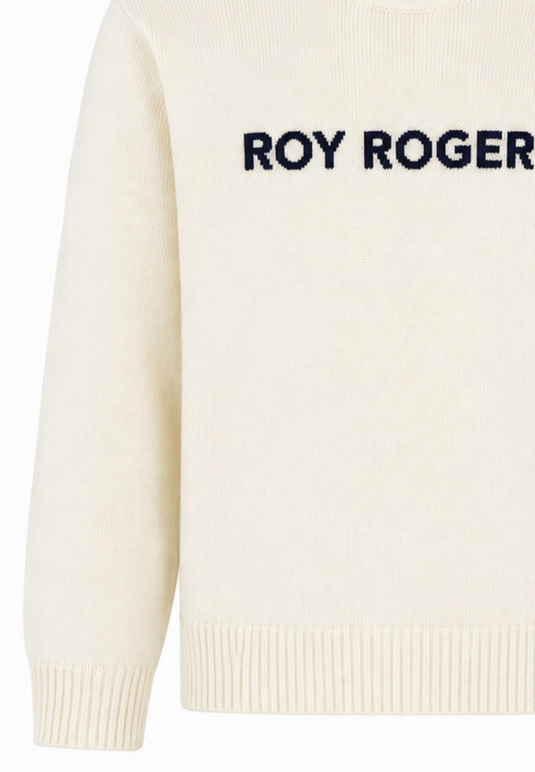 Roy Roger's maglia PANNA CON LOGO CENTRALE RICAAMTO Bambini e ragazzi rh116/00.panna_