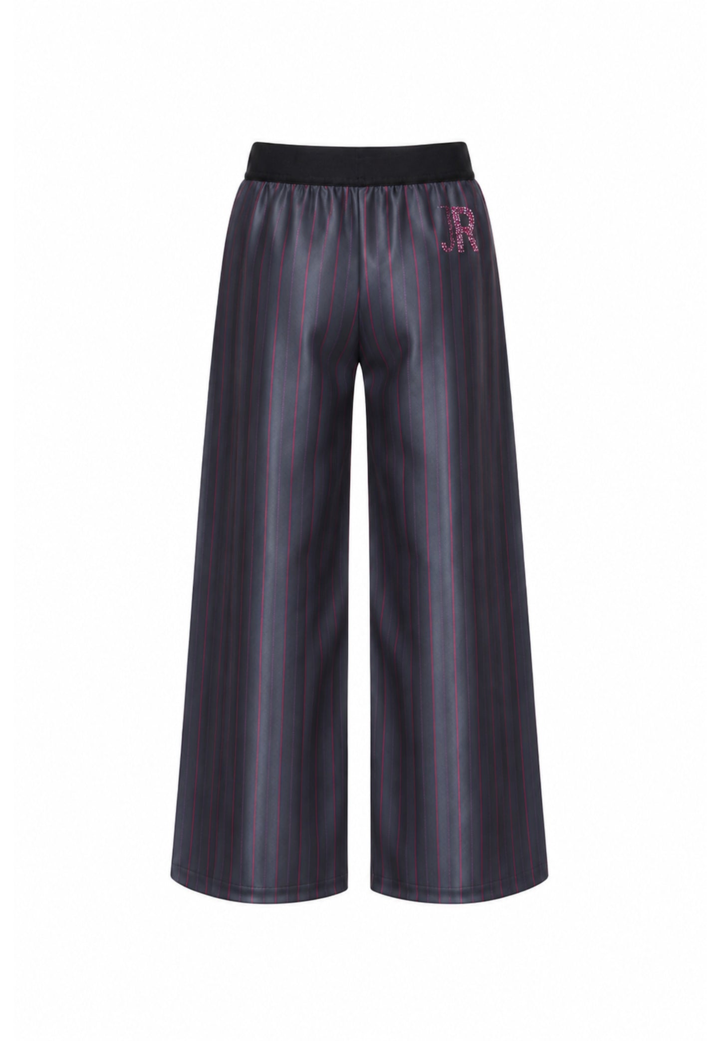 John Richmond pantalone grigio con righe sottili rosa e elastico logato in vita Bambine e ragazze rga26105pa.grig_