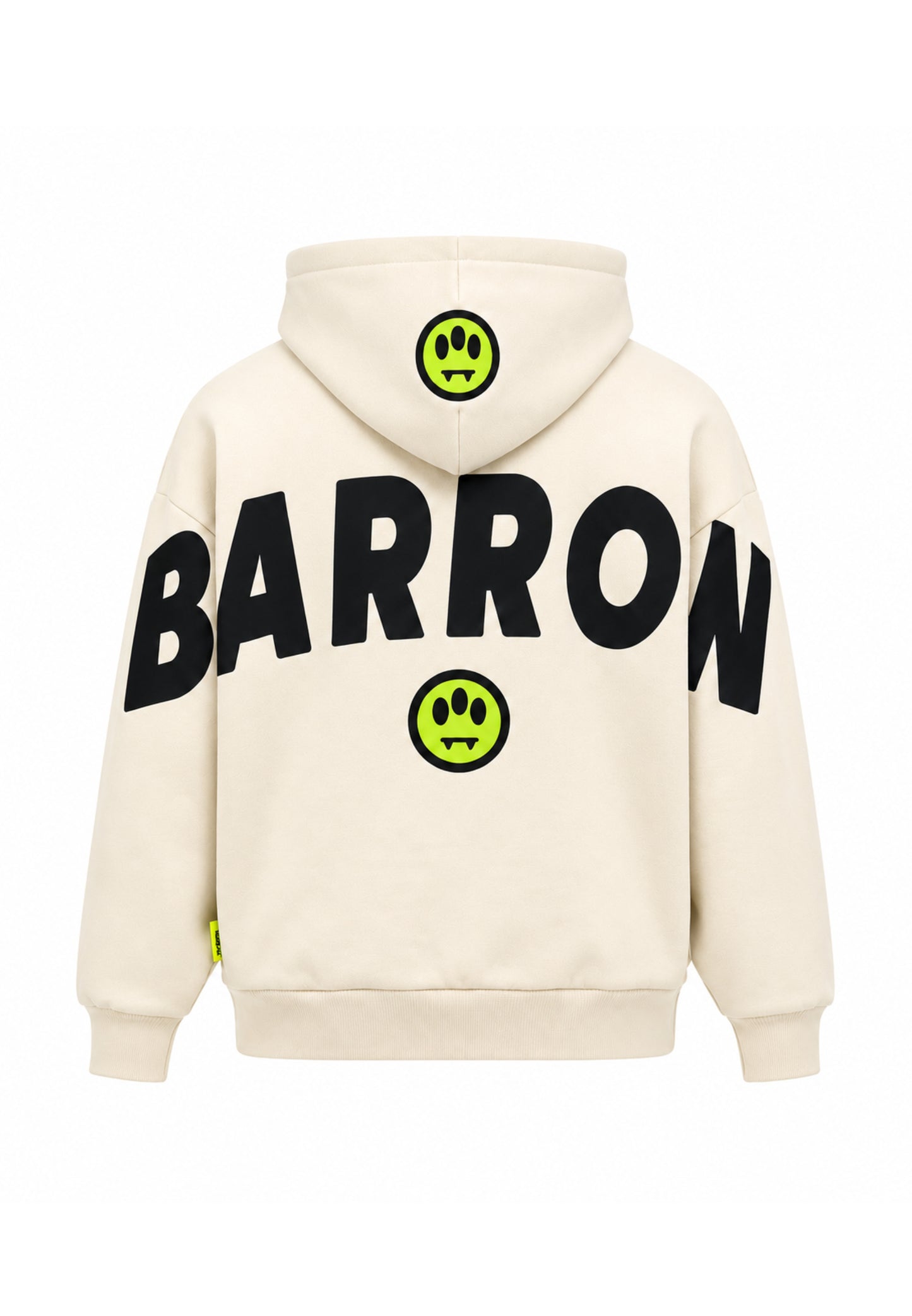 BARROW FELPA PANNA CON CAPPUCCIO con mini scritta davanti e maxi scritta dietro Bambini e ragazzi F6BKJUHS015.PANNA_