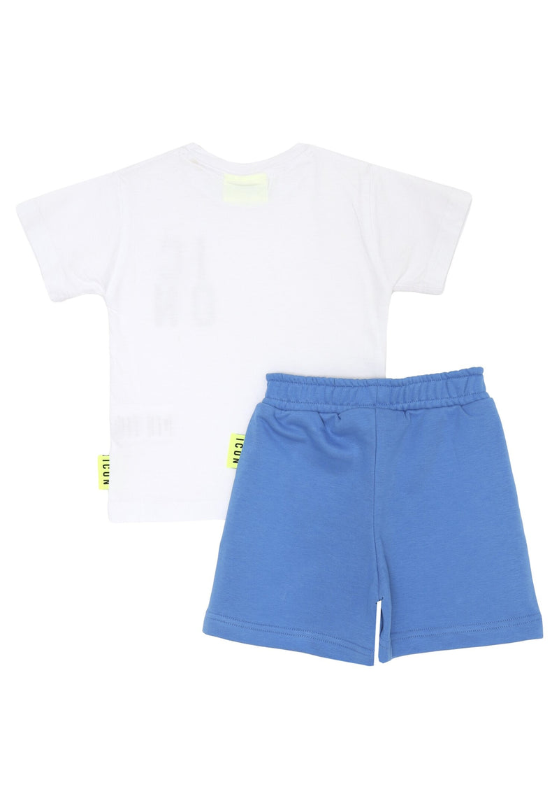 ICON complete baby blue 12 months 4 years summer cotton black writing - SKY BLUE | CammarataMode