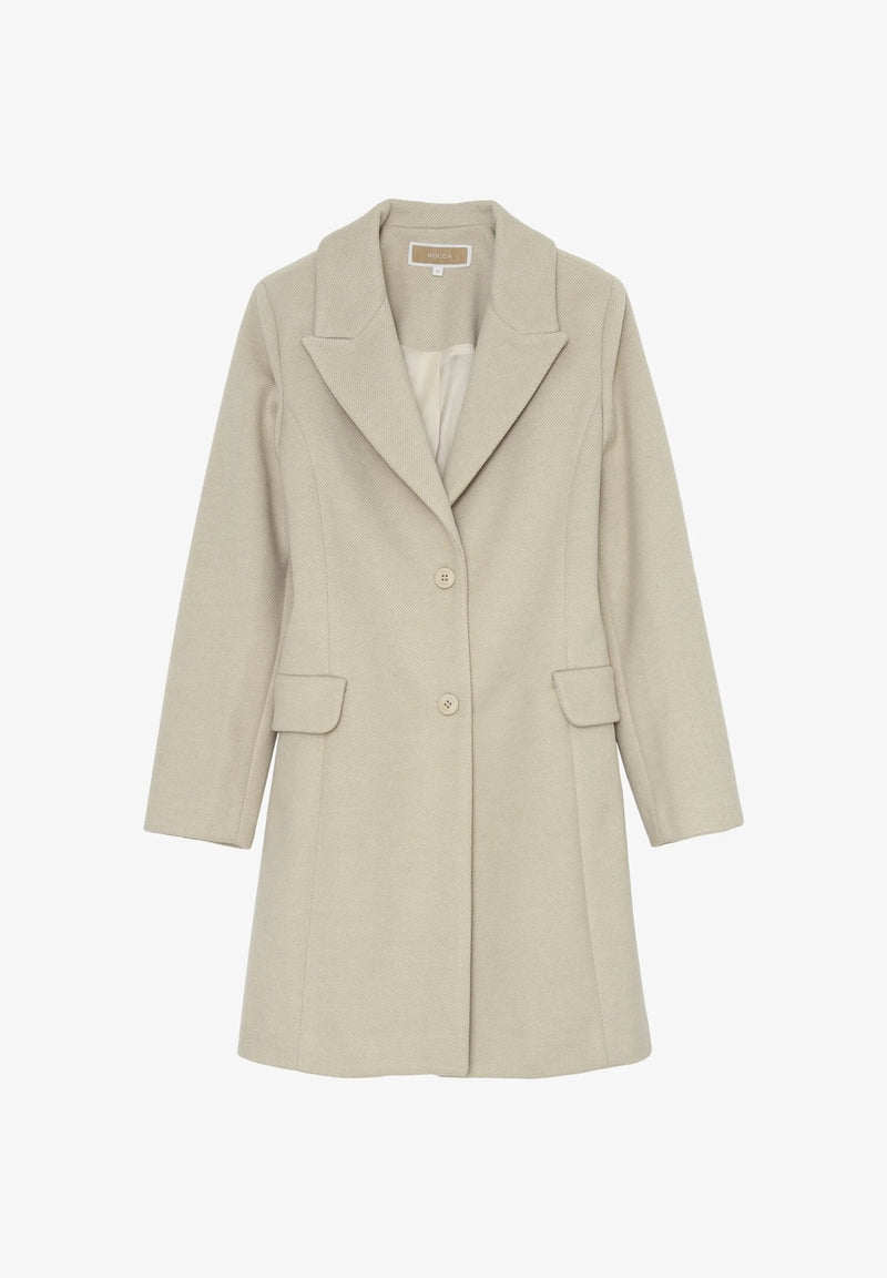 Kocca cappotto classico sabbia bambina e ragazza elegante lungo - SABBIA | CammarataMode