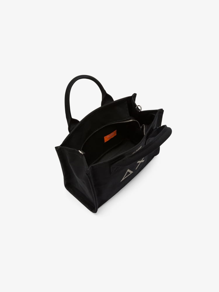 Sun68 borsa nera donna logo con glitter