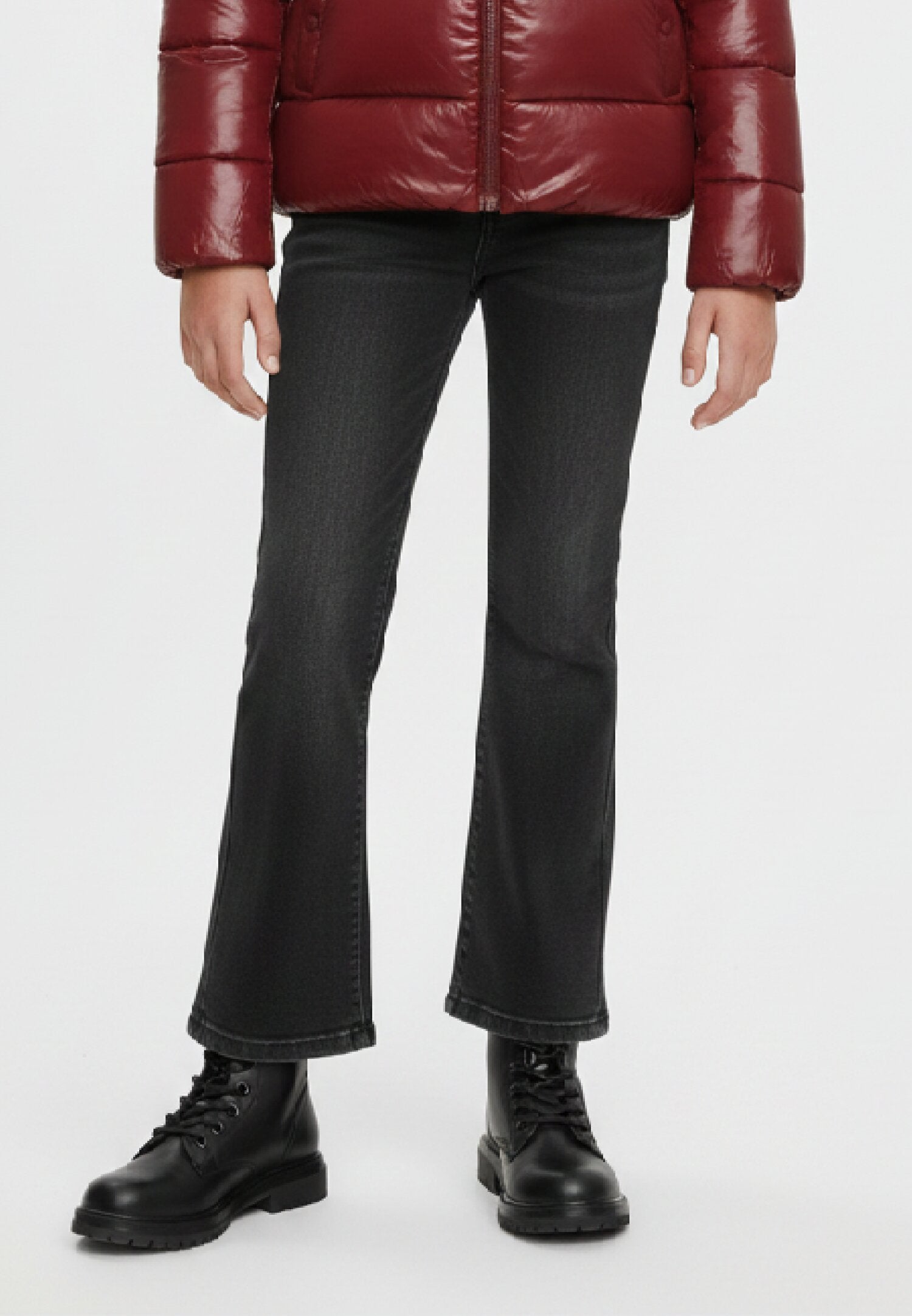 Levi's Jeans Nero Bambina Zampa In Denim Vita Regolabile Quotidiano AI25