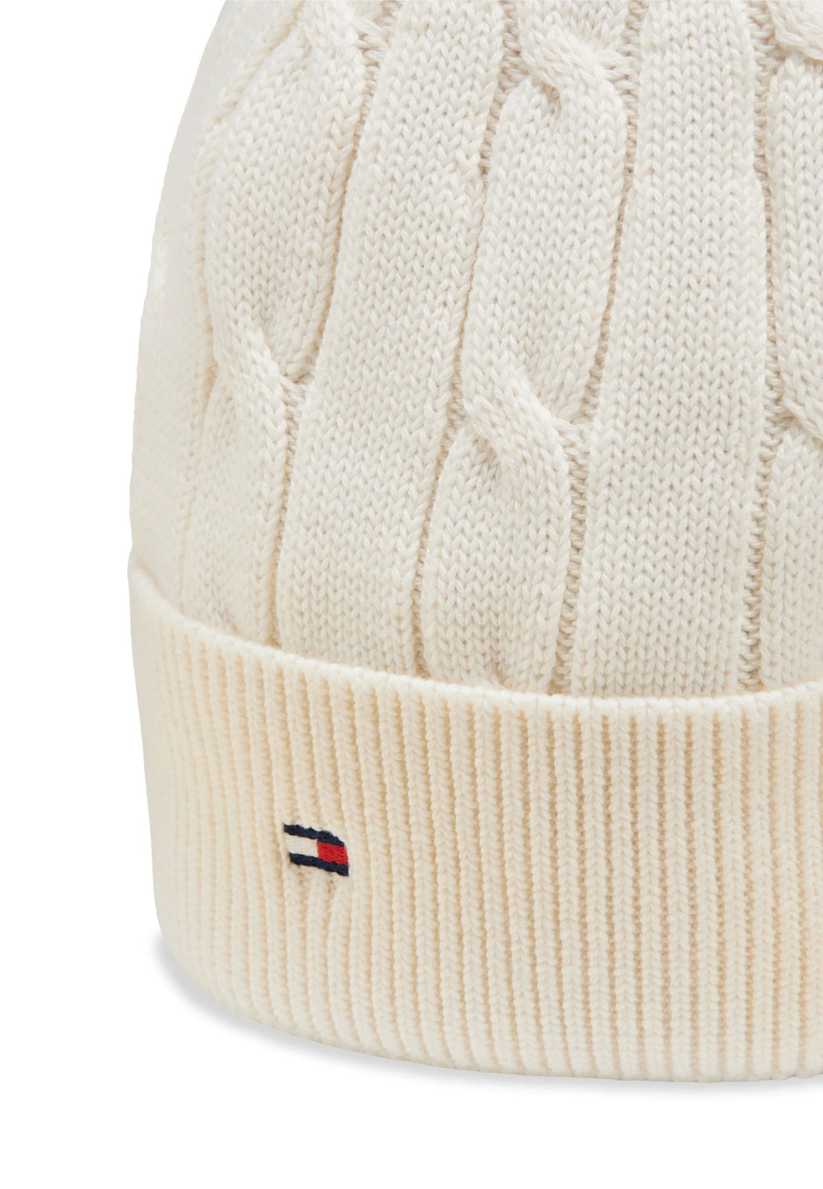 TOMMY HILFIGER CAPPELLO PANNA INTRECCIATO CON MINI LOGO Bambini e ragazzi KA0KA00101Z00.PANNA_