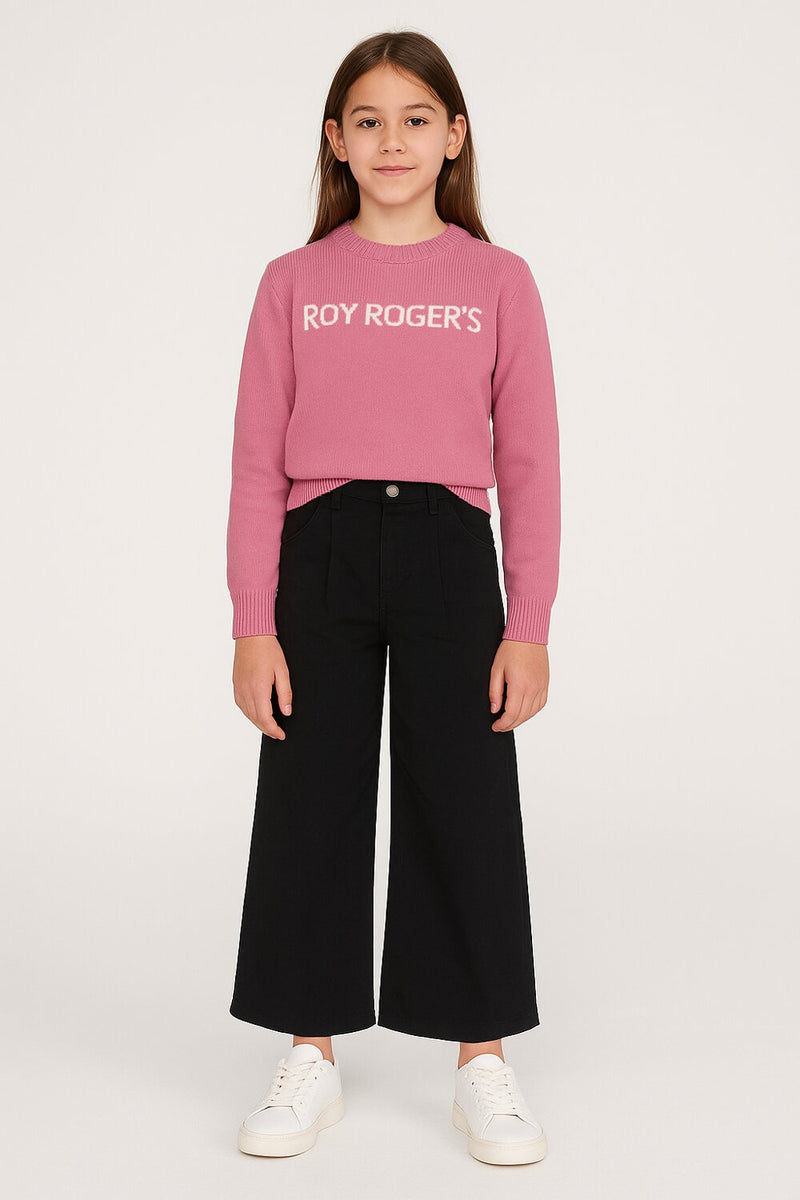 Roy Rogers Jeans a Zampa bambina – Black Denim Cotone 100% - NERO | CammarataMode