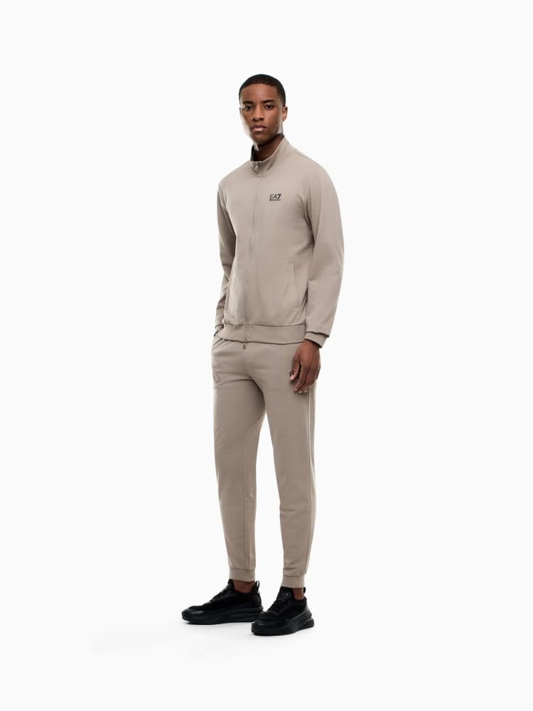 Emporio Armani tuta core identity in cotone beige