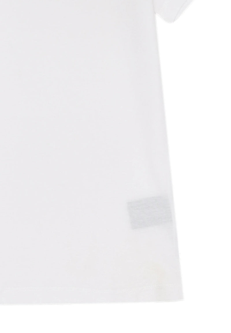 John Richmond T-shirt Stampa Bambina Off White Primavera Cotone Jersey - BIANCO | CammarataMode