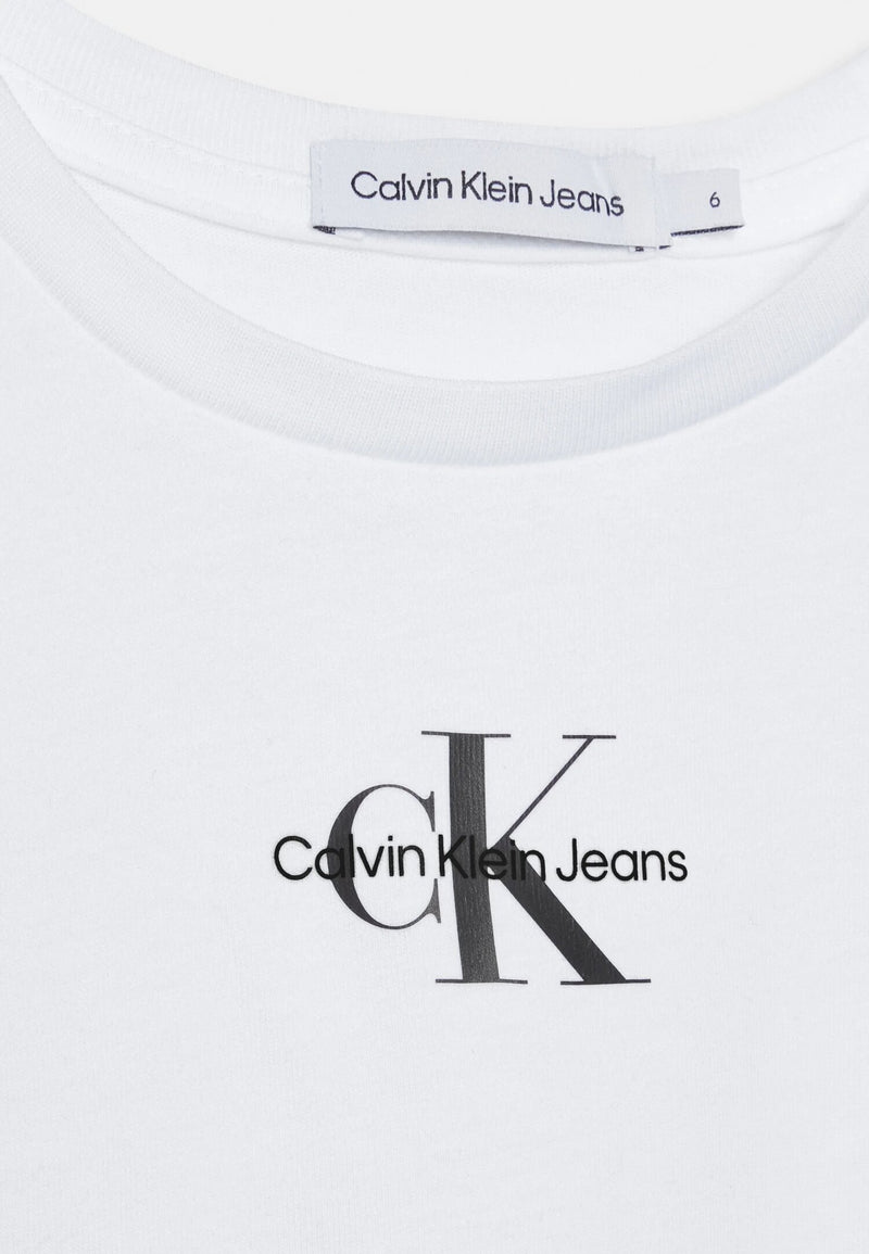 Tshirt bianca Calvin Klein bambina slim fit - BIANCO | CammarataMode