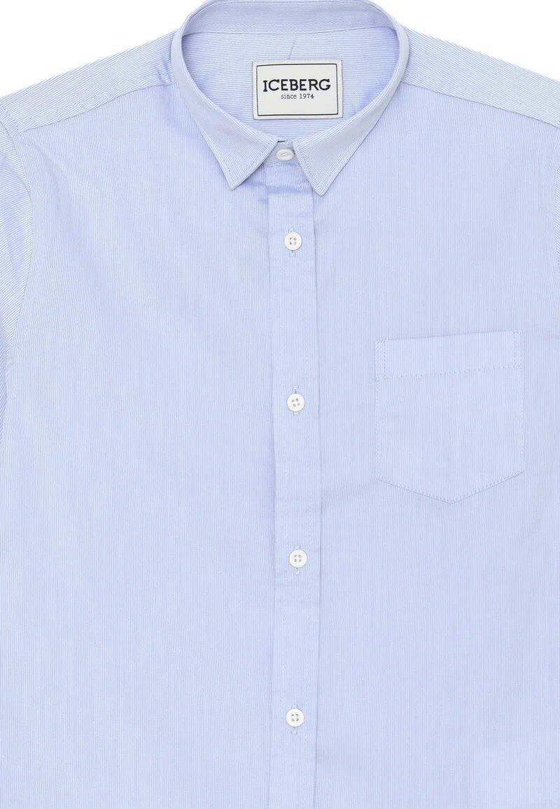 Iceberg Camicia Celeste Bambino In Cotone Maniche Lunghe Stile Elegante AI25