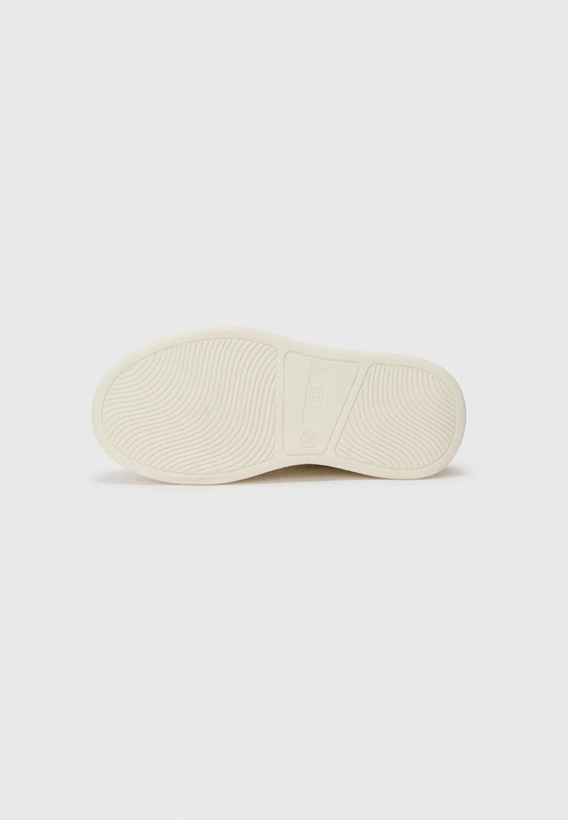 Tommy Hilfiger sneakers basse unisex bambino panna cotone estive eleganti - BIANCO | CammarataMode