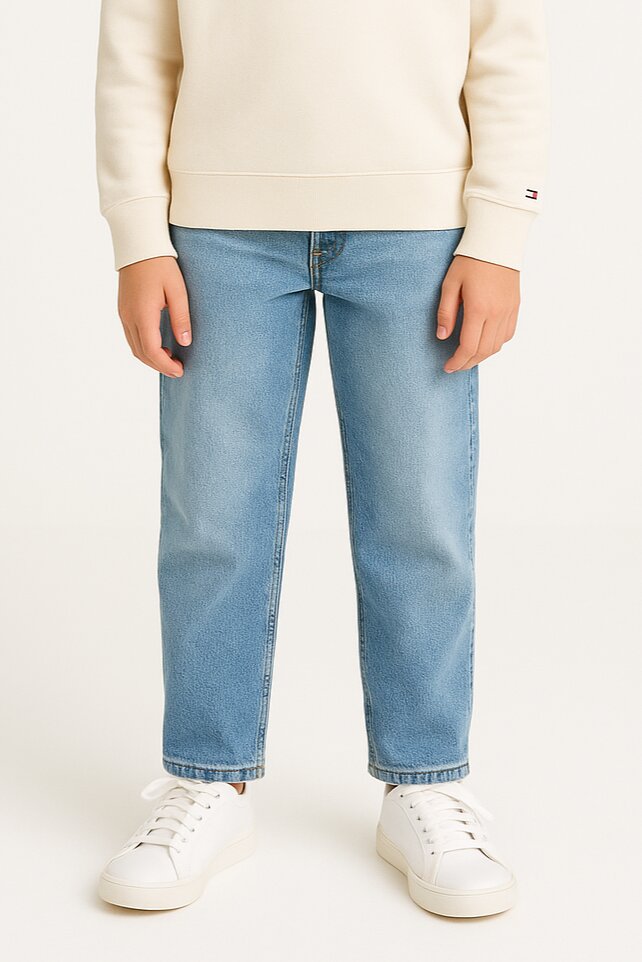 TOMMY HILFIGER – Jeans Bambino Skater a Sigaretta in Denim Elasticizzato