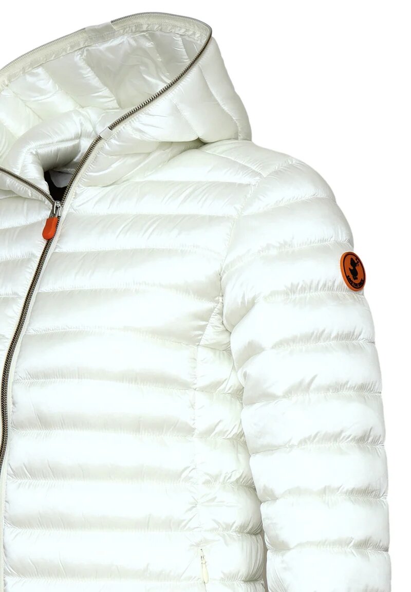Save The Duck Giubbotto Bambina Bianco In Nylon Con Cappuccio |Uso Sportivo AI25 | CammarataMode