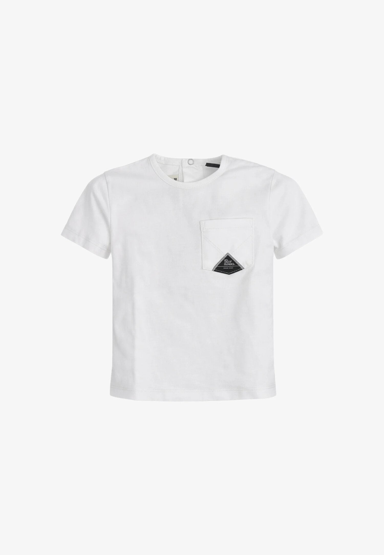 Roy Roger's Tshirt Bianca Neonato Maniche Corte Quotidiano In Jersey RG188B_