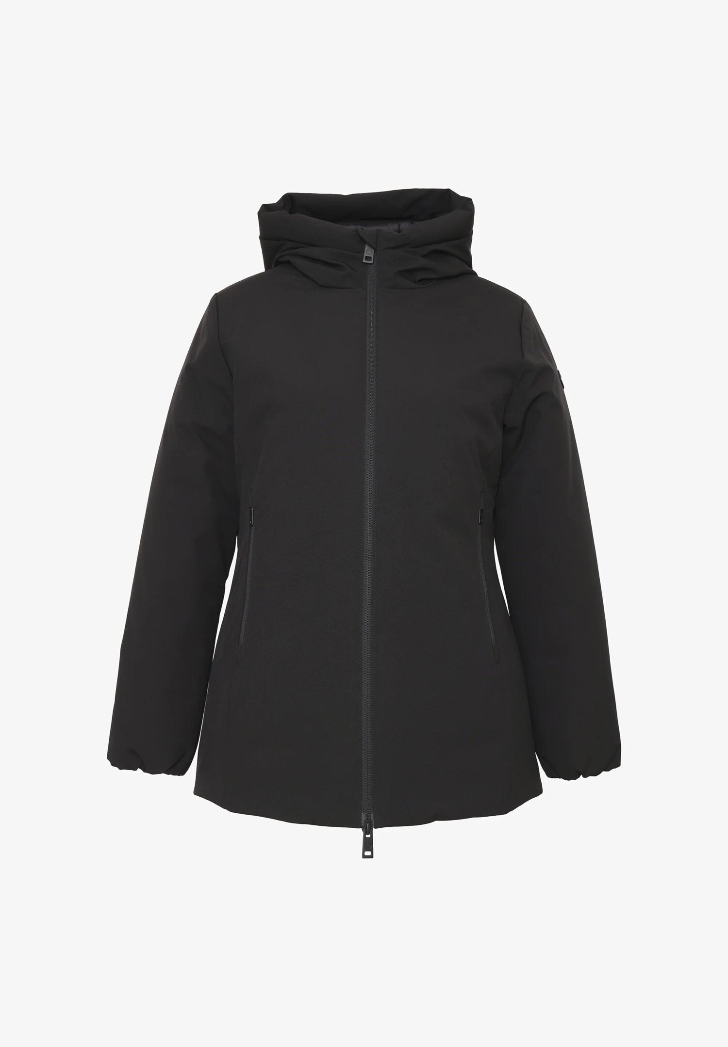 Canadiens Giubbotto Nero Bambina In Tessuto Con Cappuccio Elegante AI25