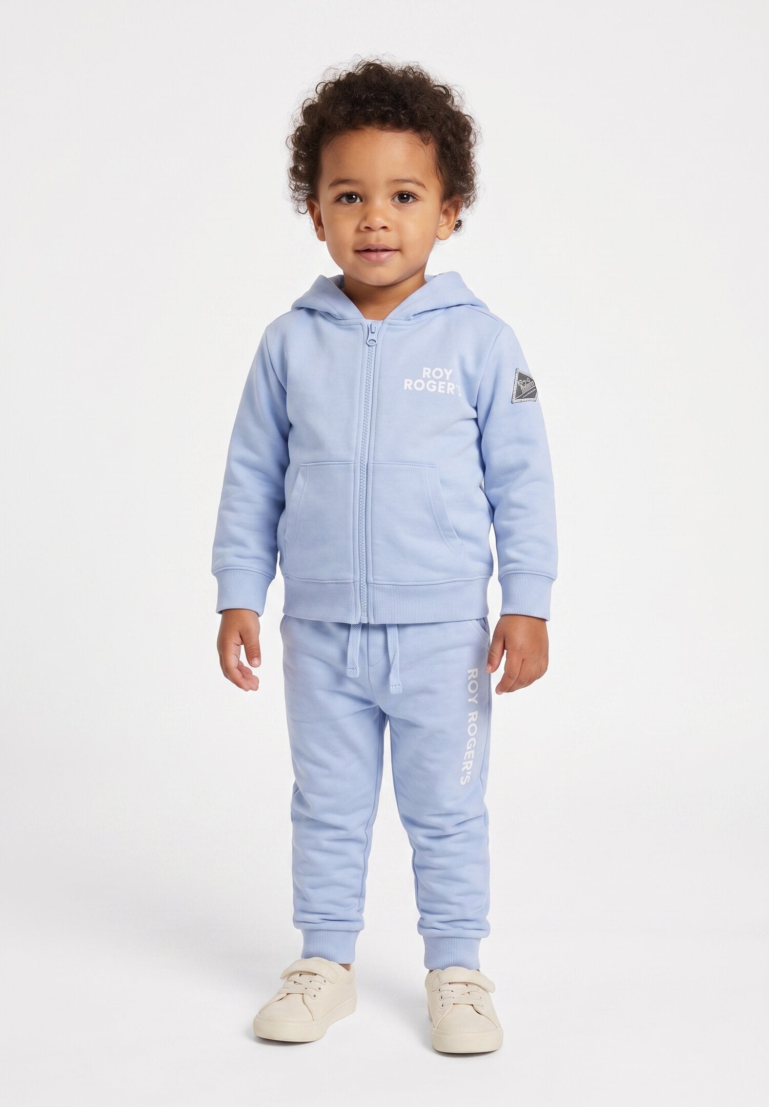 Roy Roger's Tuta Con Zip e Cappuccio Azzurra Neonato RG185_