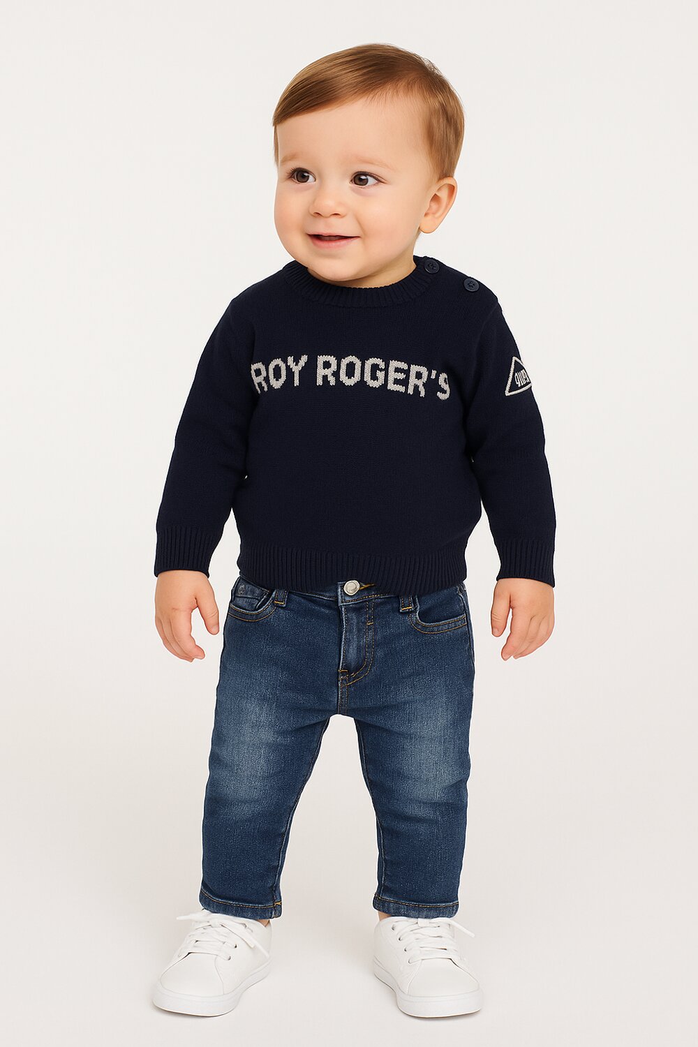 Roy Rogers Maglione Neonato Blu Cotone – 3/36 mesI