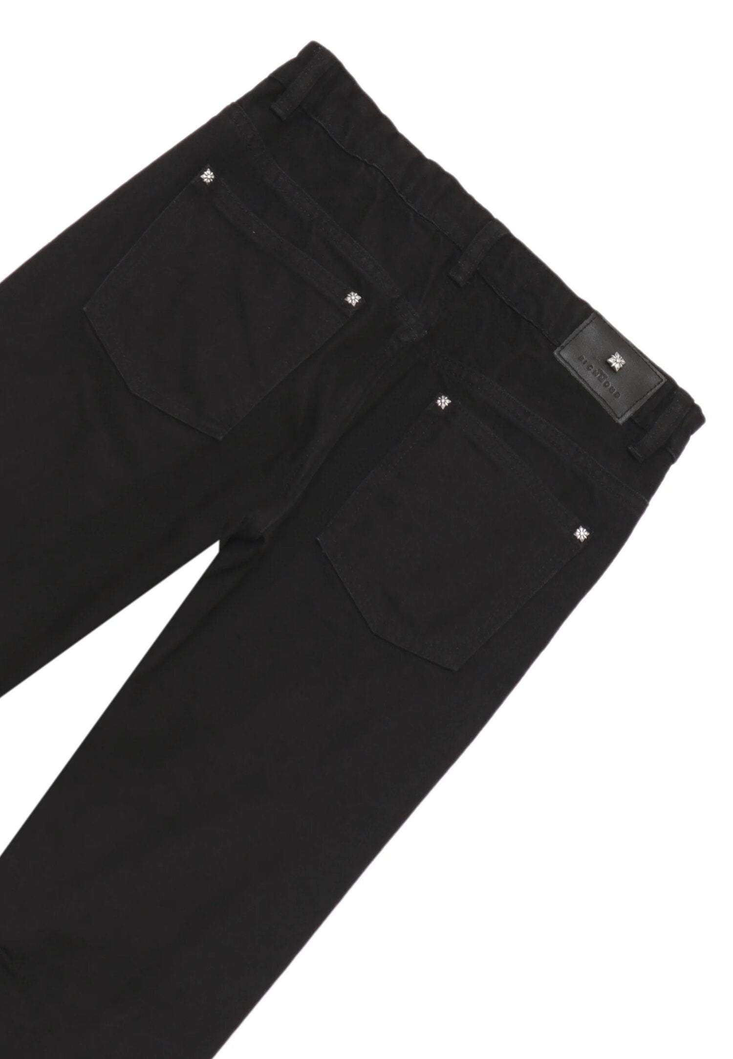John Richmond Jeans Nero Bambino Cinque Tasche In Cotone Vita Regolabile