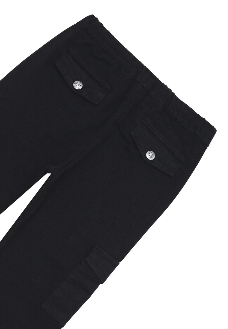 John Richmond pantaloni cargo bambina neri 2-16 anni cotone stretch - NERO | CammarataMode