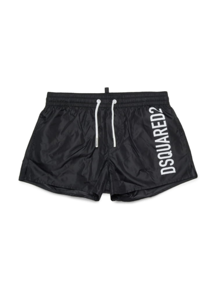 Dsquared costume da bagno kids/junior nero con logo Bambino