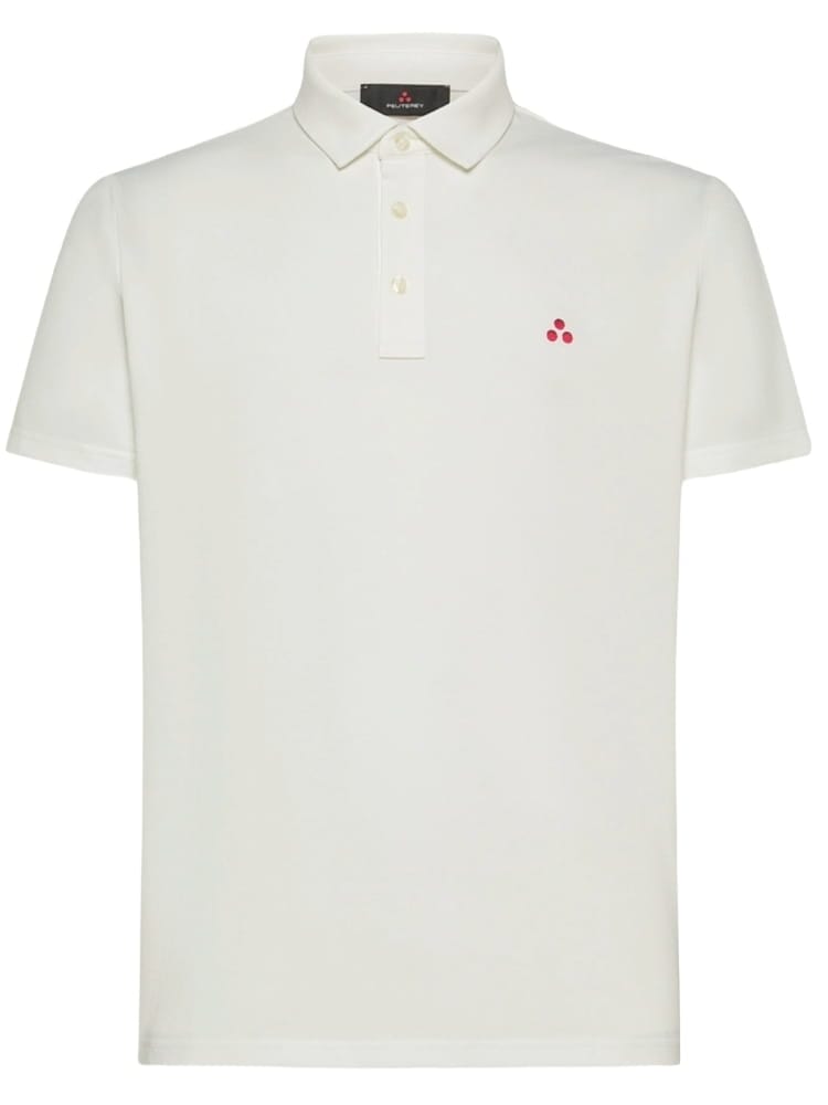 Peuterey polo bianca uomo logo sul petto