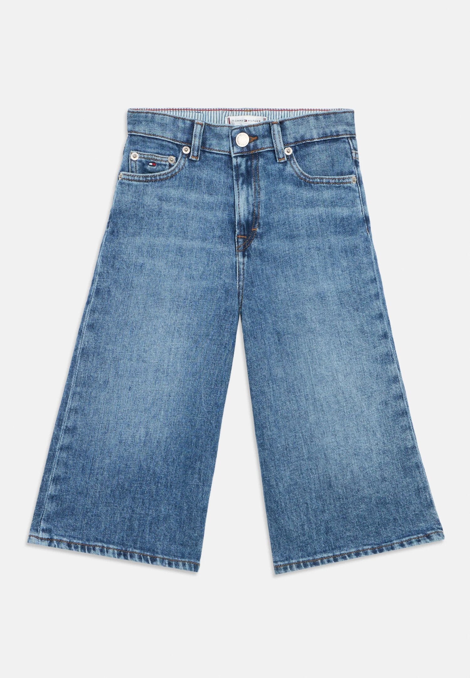 Tommy Hilfiger Jeans Ragazza Denim Medio Vita Regolabile Quotidiano In Cotone