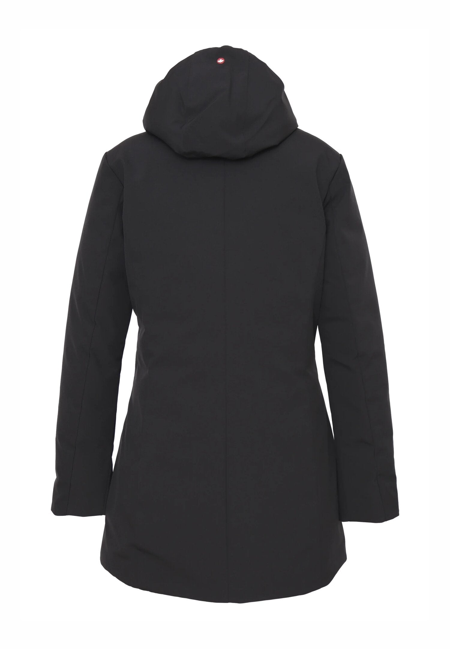 Canadiens Giubbotto Nero Donna In Tessuto Con Cappuccio Invernale AI25