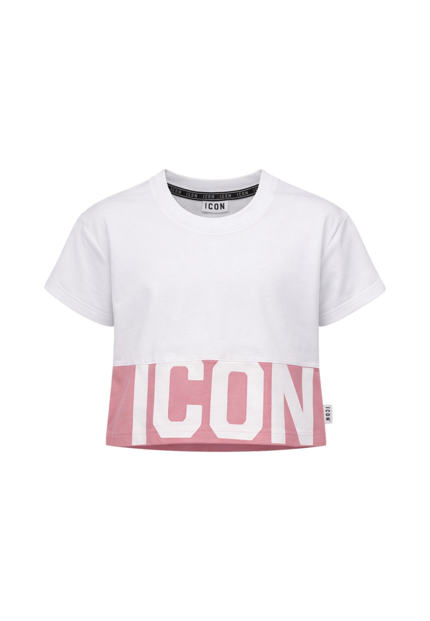 Icon Completo Bianco e Rosa Bambina Maniche Corte IGKS001147+1146_