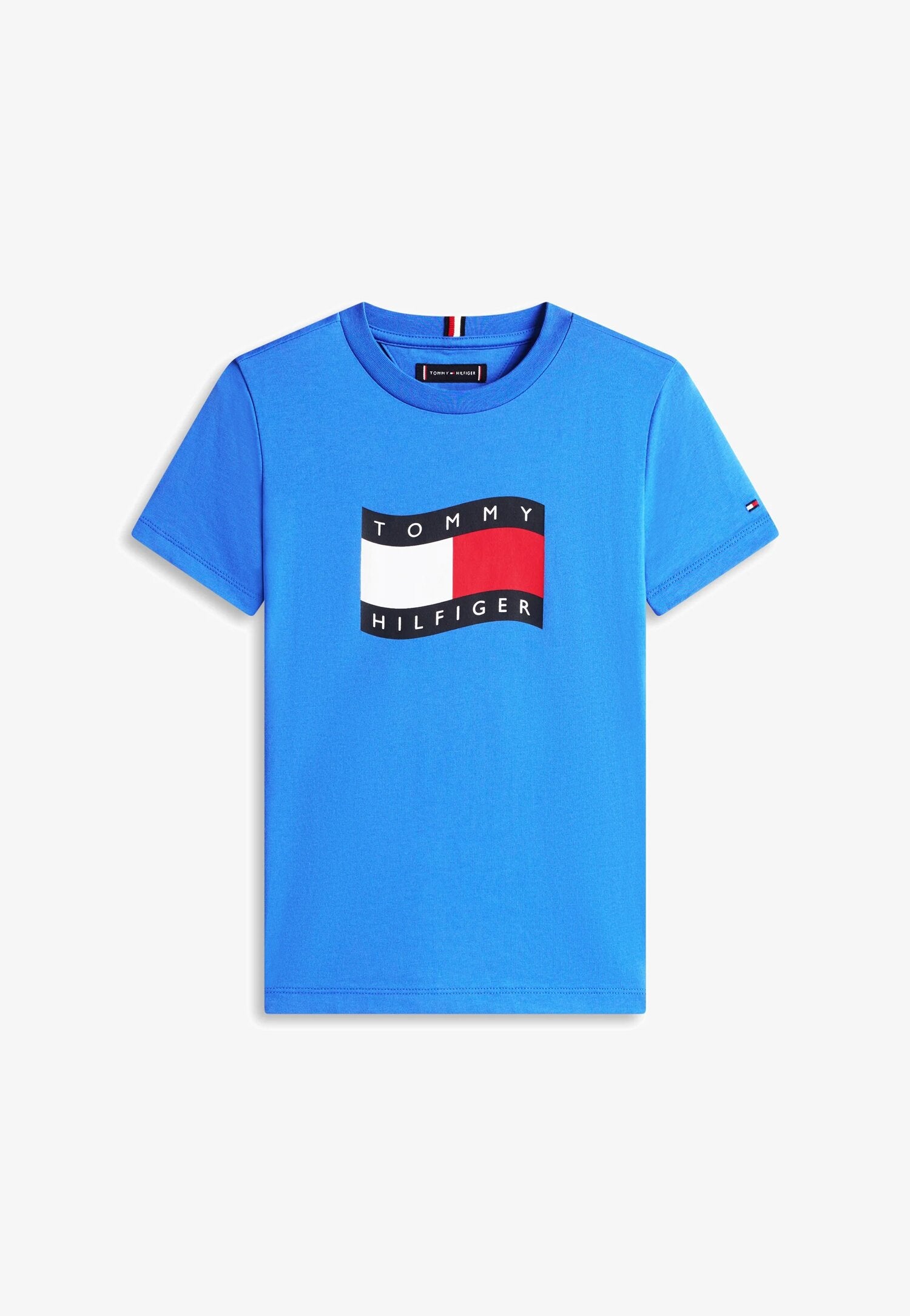 Tommy Hilfiger Tshirt Logo Bandiera Blu Cobalto Estiva Bambino KB0KB10275C6H_